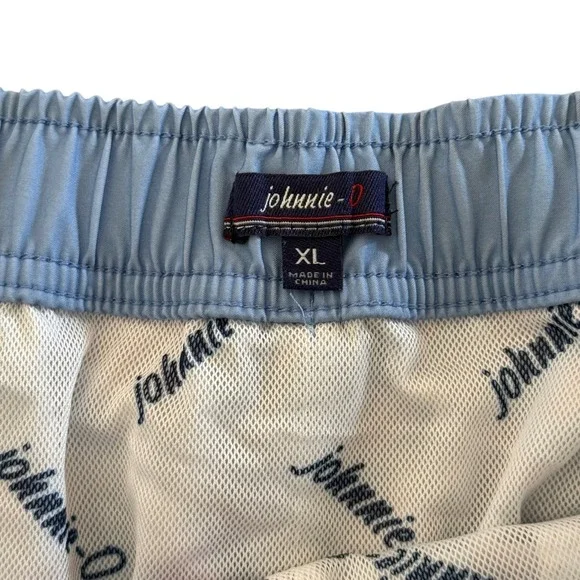 Johnnie-O Hidden Camo Swim Trunks XL Mesh Lined Red White Blue - Picture 6 of 10